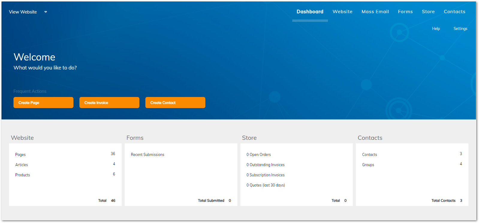 The ShoutCMS Administration Console